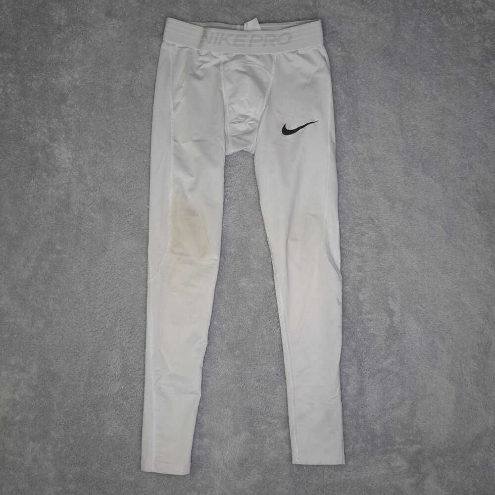 Nike Pro Dri-Fit White Compression Tights Medium Boys